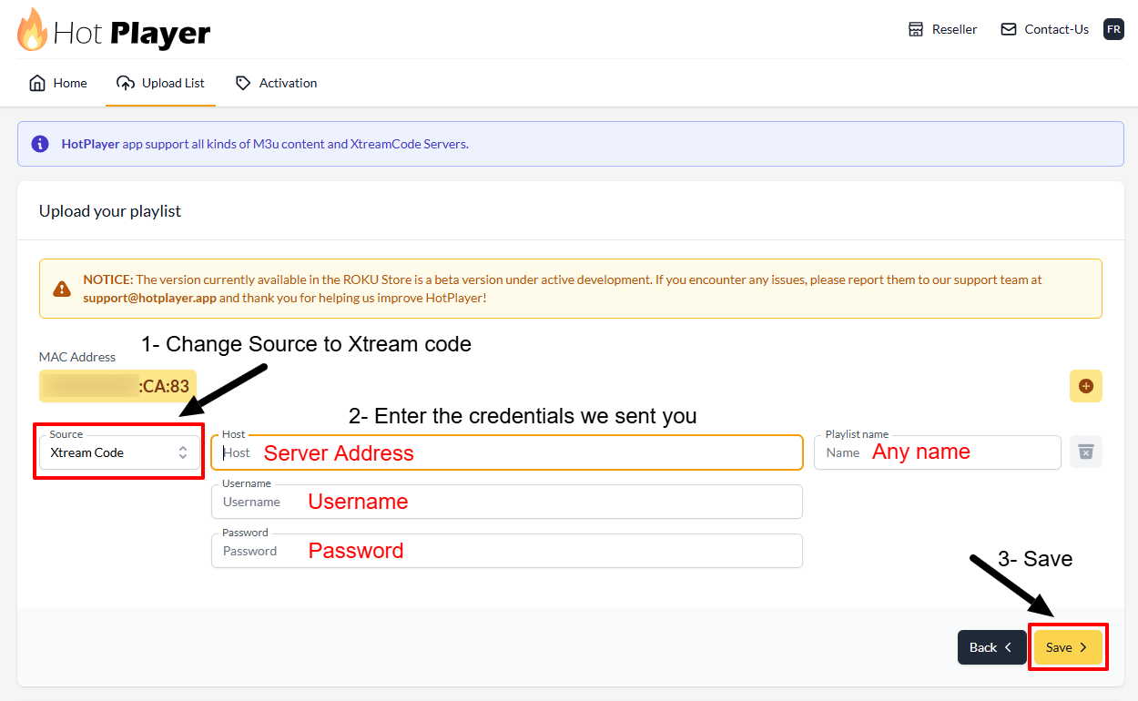 Select Xtream Code