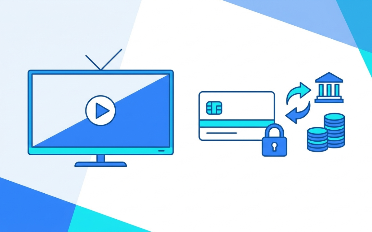 Secure IPTV subscription payment with card, e-transfer and crypto options